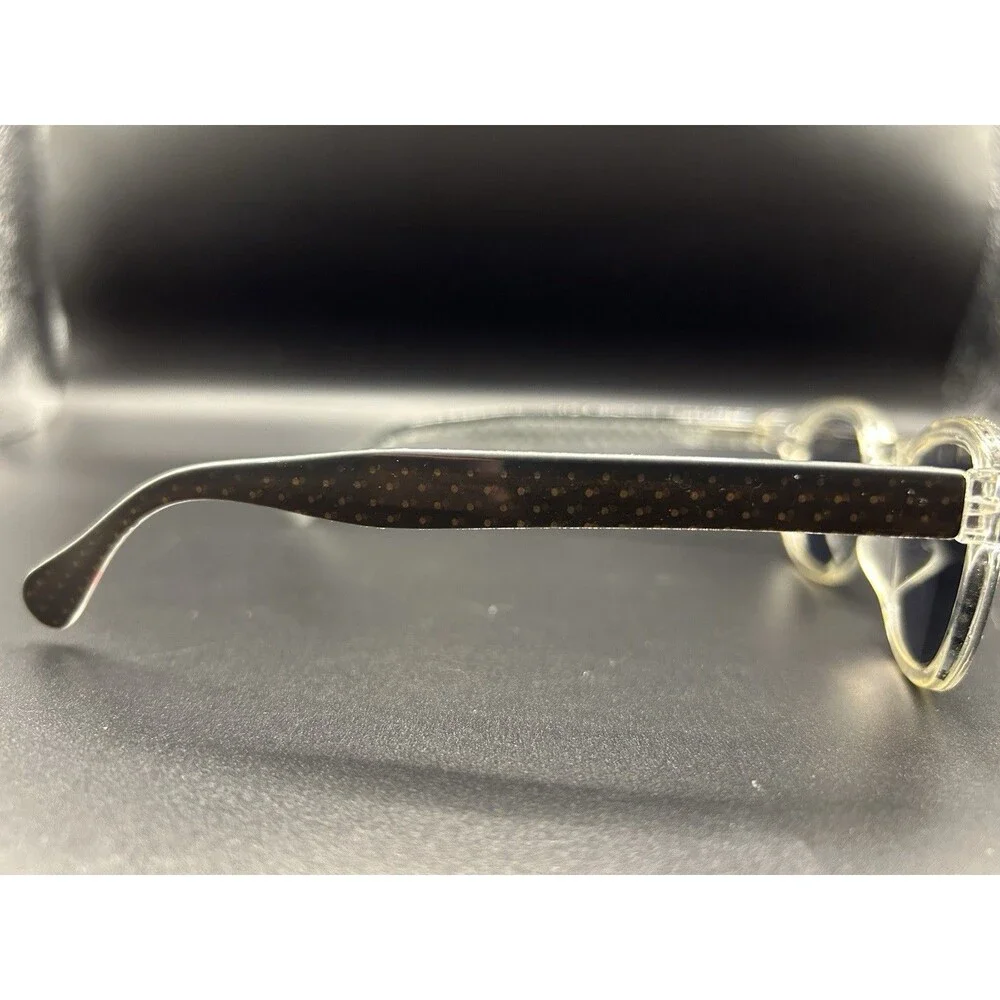 Ellen DeGeneres Addison CRY Clear Polka Dot Eyeglass Frames 46-25-142 Round